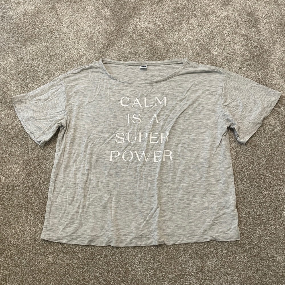 Old Navy Sleep Tee Graphic, Grey, Small